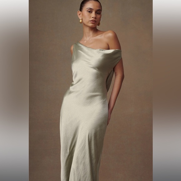 Meshki yvette slip maxi dress in sage - Picture 3 of 8